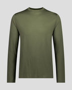 Men's 100% Merino Long Sleeve Crew Top Light Moss Comfort