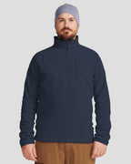 Men's Half-Zip Fleece Pullover Pure Navy Cosy Active