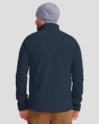 Men's Half-Zip Fleece Pullover Pure Navy Cosy Active