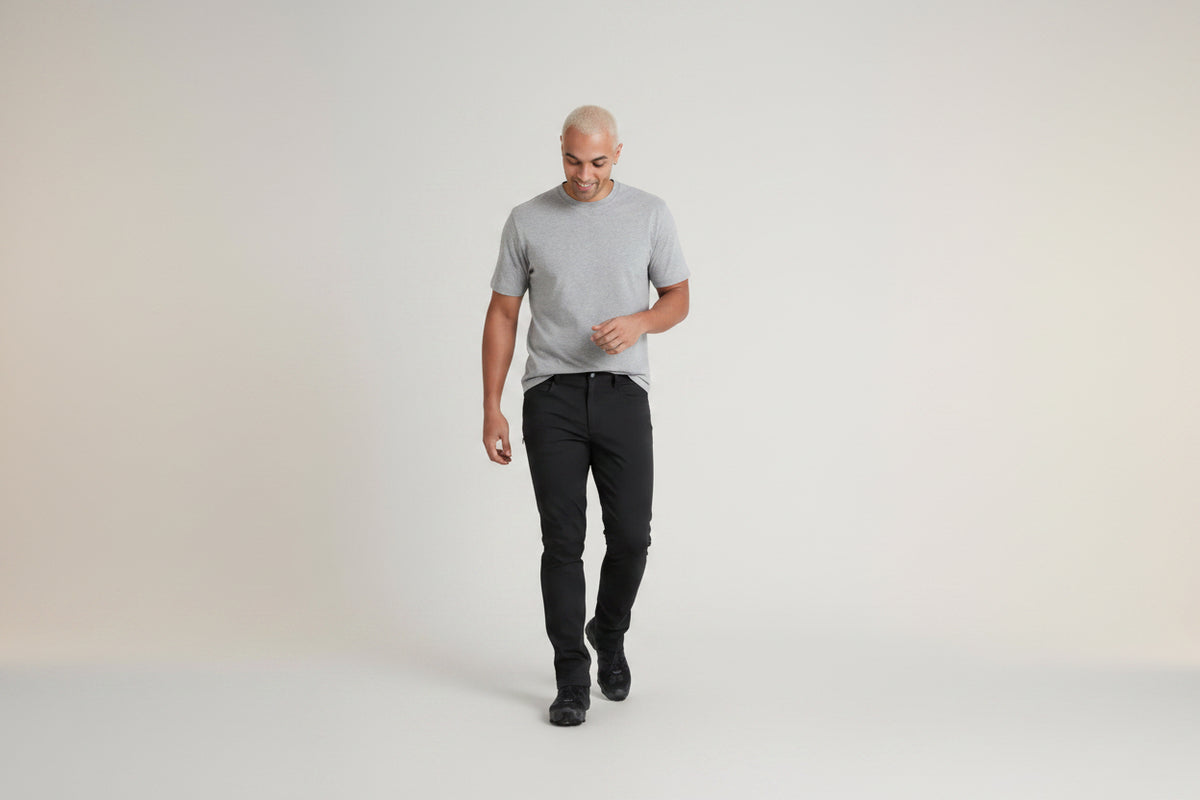 Men's Flight Pants Regular Black Durable Travel