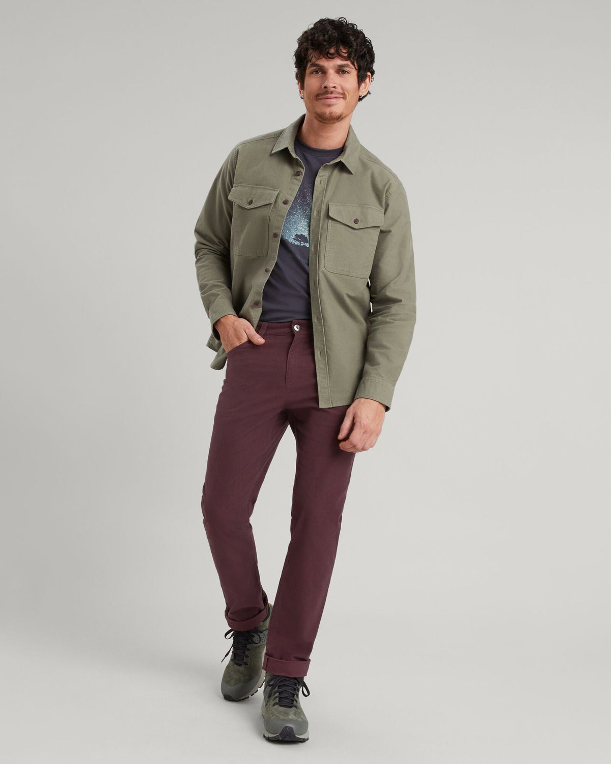 Men's Cargo Pants Midnight Navy Reflective Hem