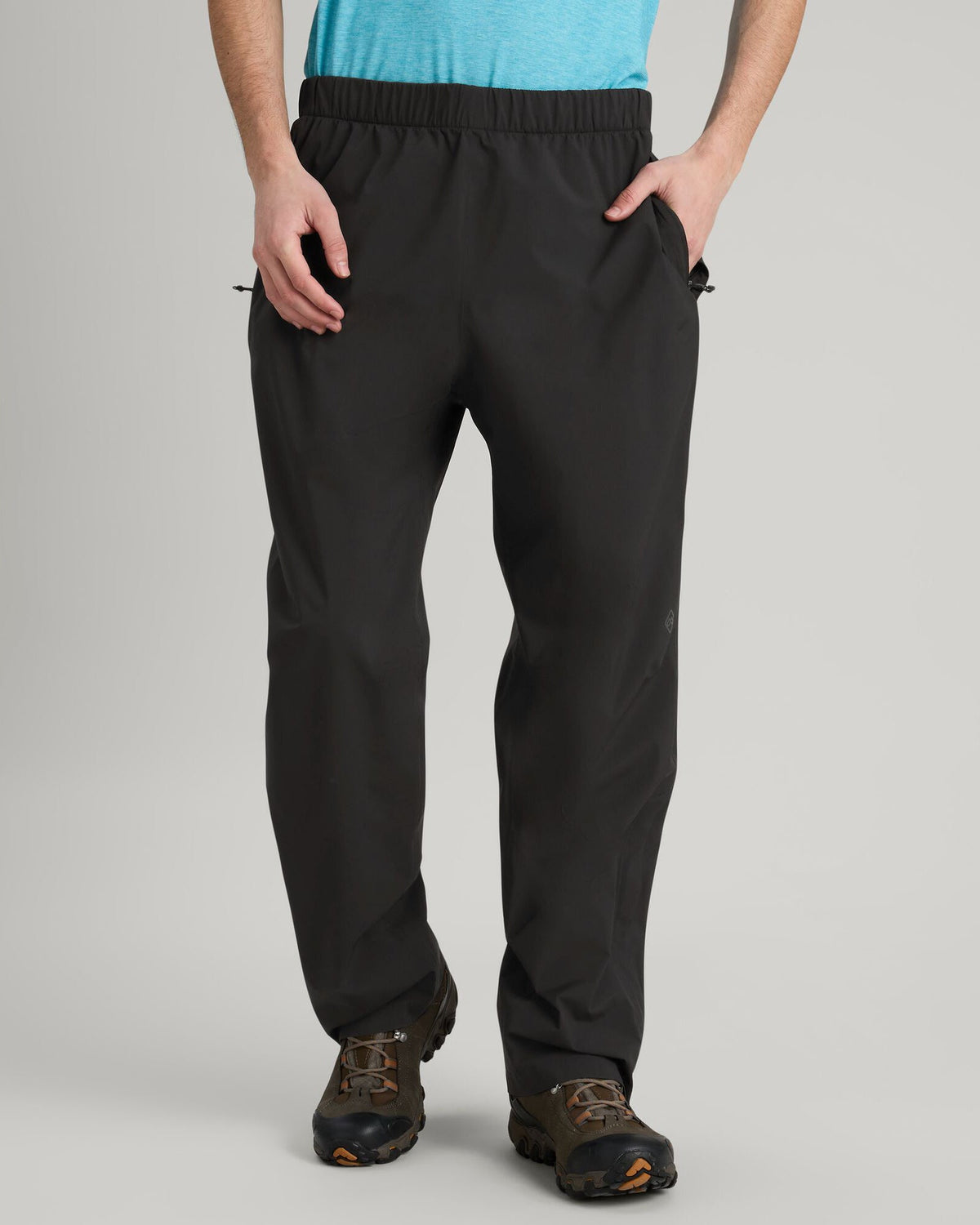 Men's Stretch Rain Pants Black Stingray Waterproof
