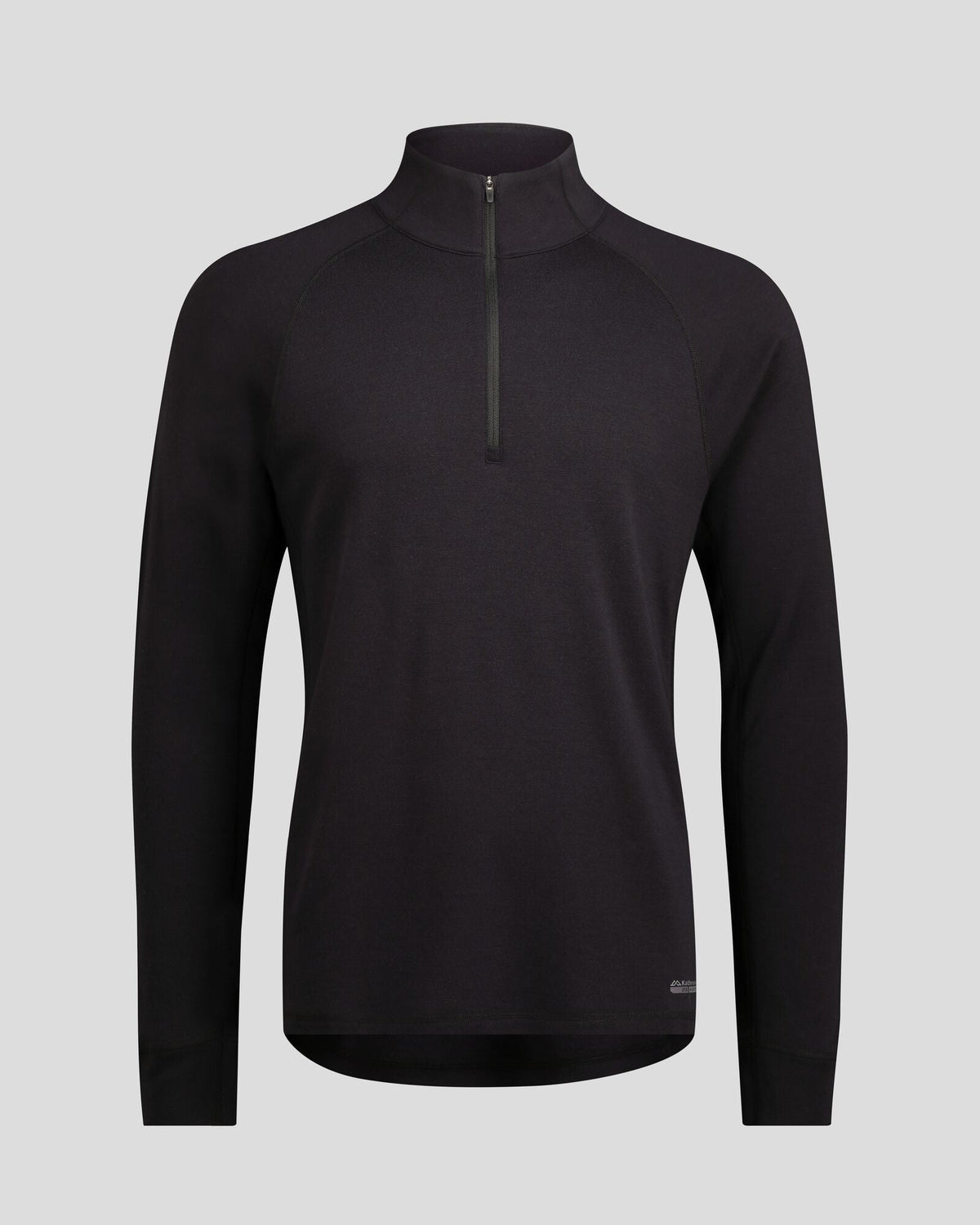 Men's Quarter Zip Long Sleeve Black Stingray Cosy