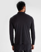 Men's Quarter Zip Top Black Stingray Supersoft