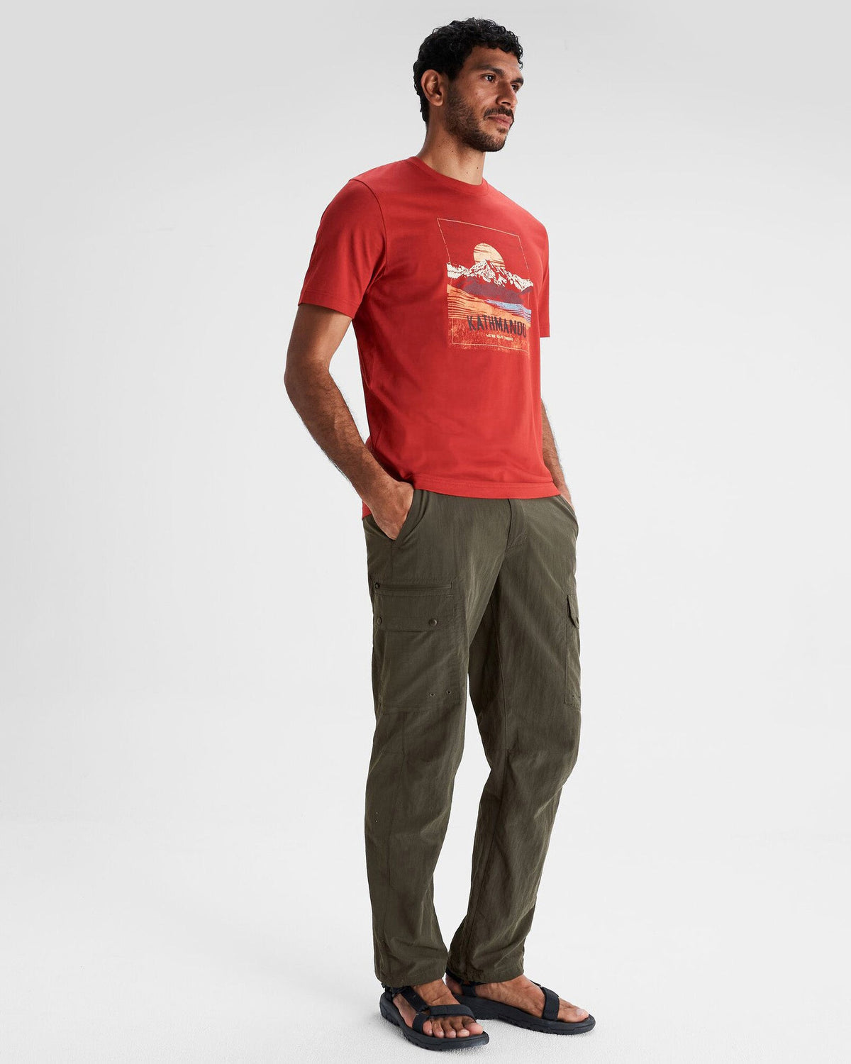 Men's Cargo Pants Dark Moss Durable Multi-Pocket