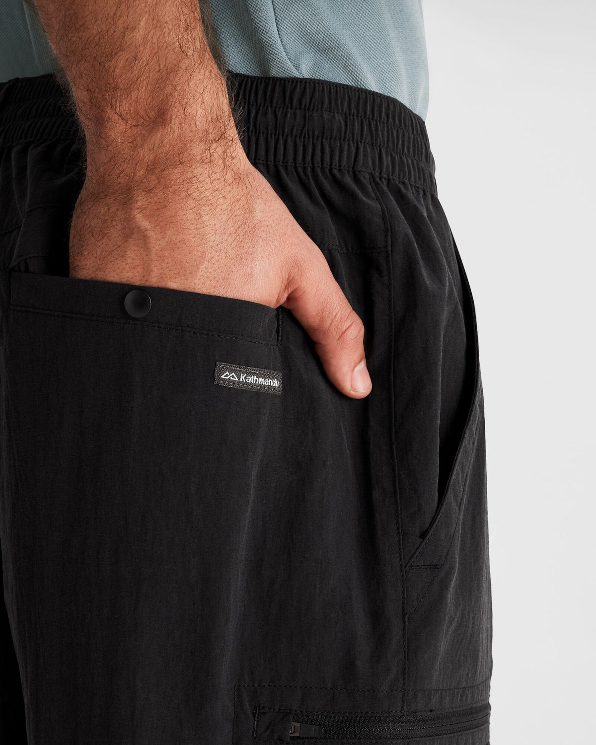 Men's Cargo Pants Black Six-Pocket Quick-Dry