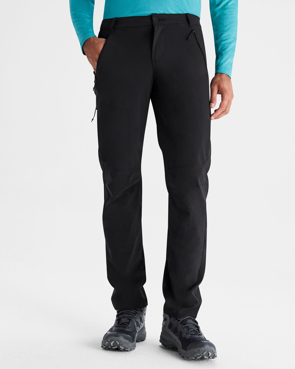 Men's Hiking Pants Black Four-Way Stretch