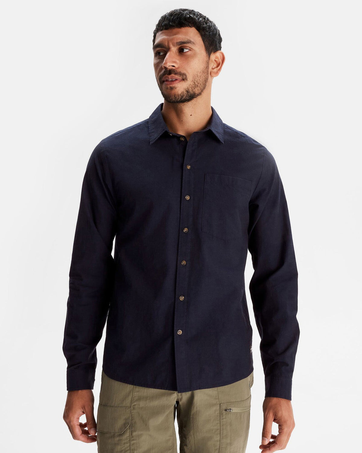 Men's Long Sleeve Shirt Pure Navy Hemp