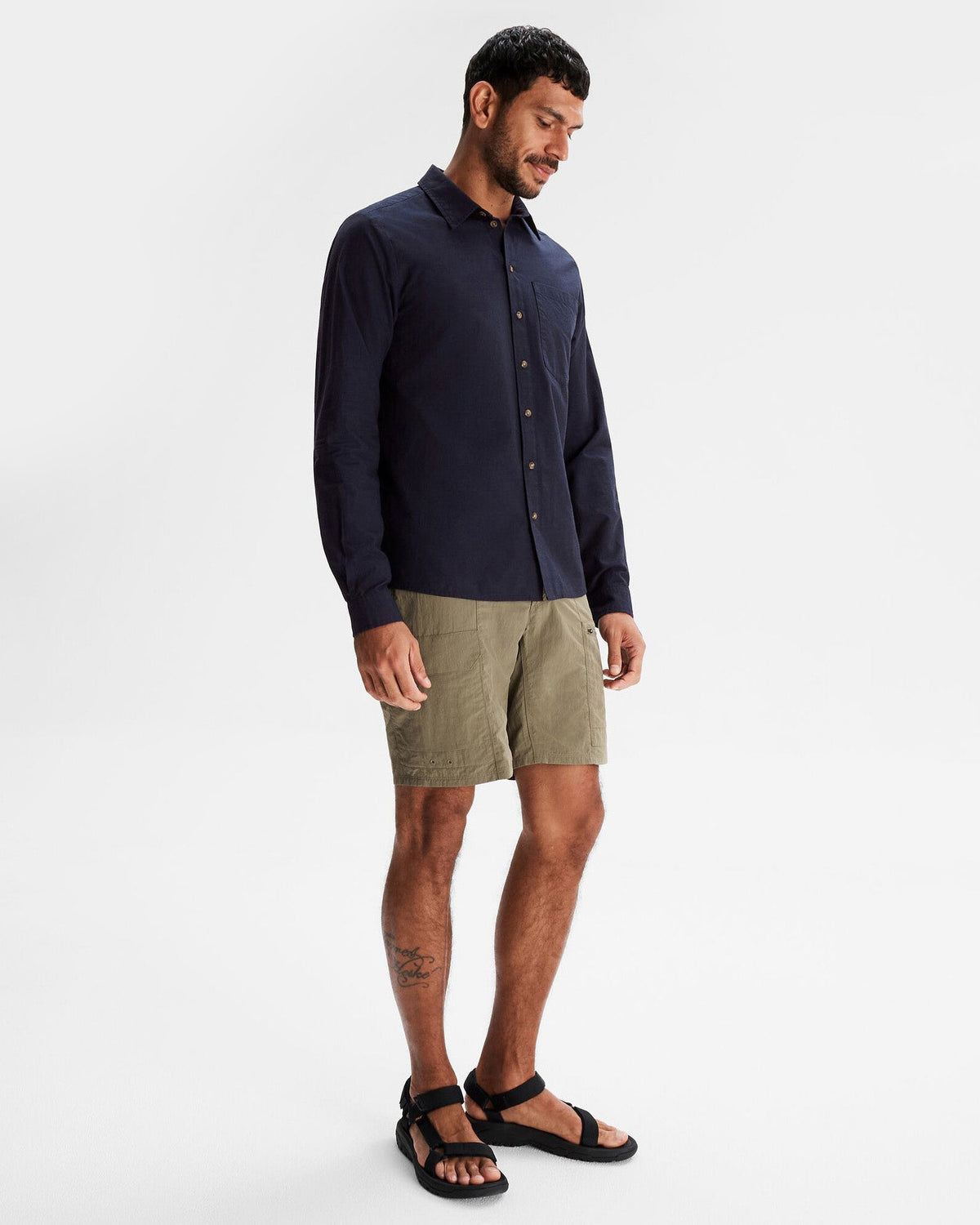 Men's Long Sleeve Shirt Pure Navy Hemp